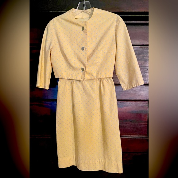 Vintage two-piece sundress and shrug. - Picture 1 of 8